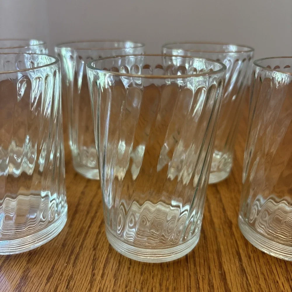 FEG68 Flat‎ Bottom Tumbler By Federal Glass Optic Set Of 6